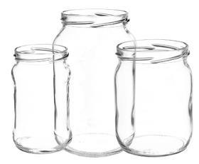Vysoce kvalitní sklenice různých kapacit